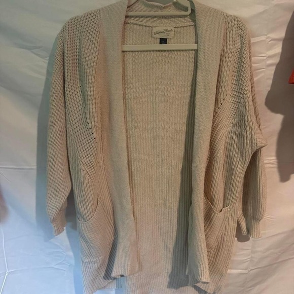 Sweaters - Universal Thread Cream Beige Knit Open Front Cardigan Sweater XS Pockets
